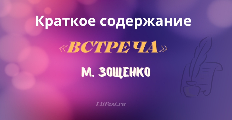 Краткое содержание рассказа «Встреча» М. Зощенко