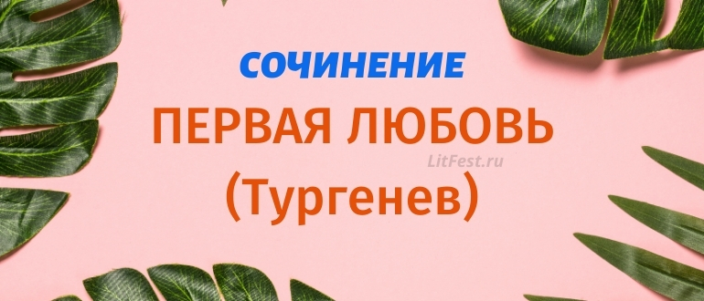 Сочинения и анализ произведения «Первая любовь»