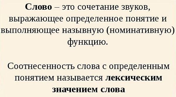 Что такое слово в русском языке?